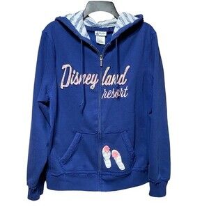 Disney Parks- Disneyland Resort Full Zip Embroidered Hoodie- Sz. XL